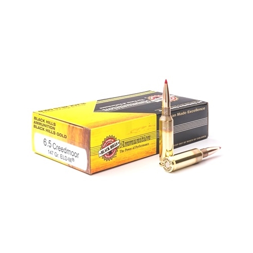 BLACKHILLS 6.5 CREEDMOOR 143 GR HORNADY ELDX 20R