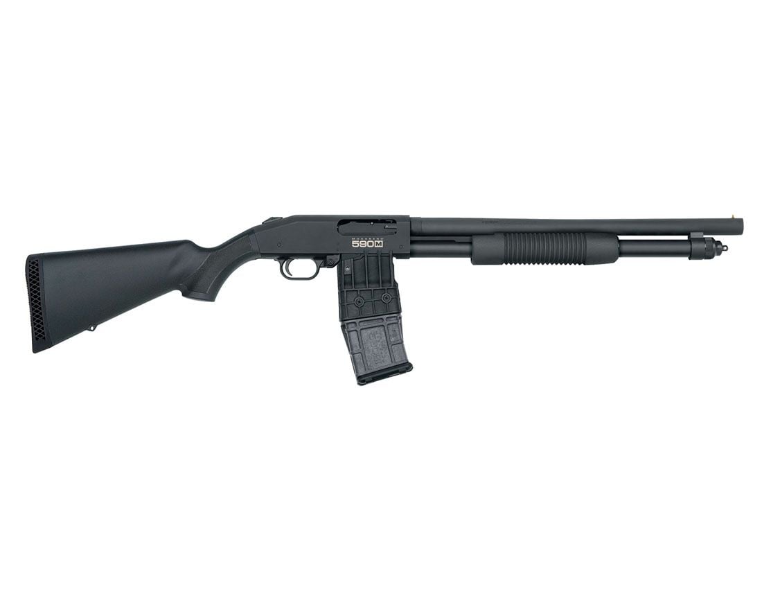 MOSSBERG 590M MAG-FED 12 GAUGE SHOTGUN 18.5" BARRE