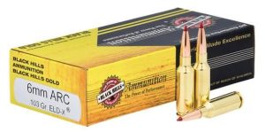 BLACKHILLS 103 GR HORNADY ELDX 6MM ADVANCED RIFL