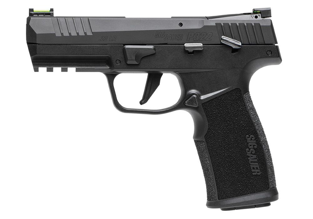 SIG SAUER P322 22 LR 4IN NITRON BLK SAO ADJ FIBER