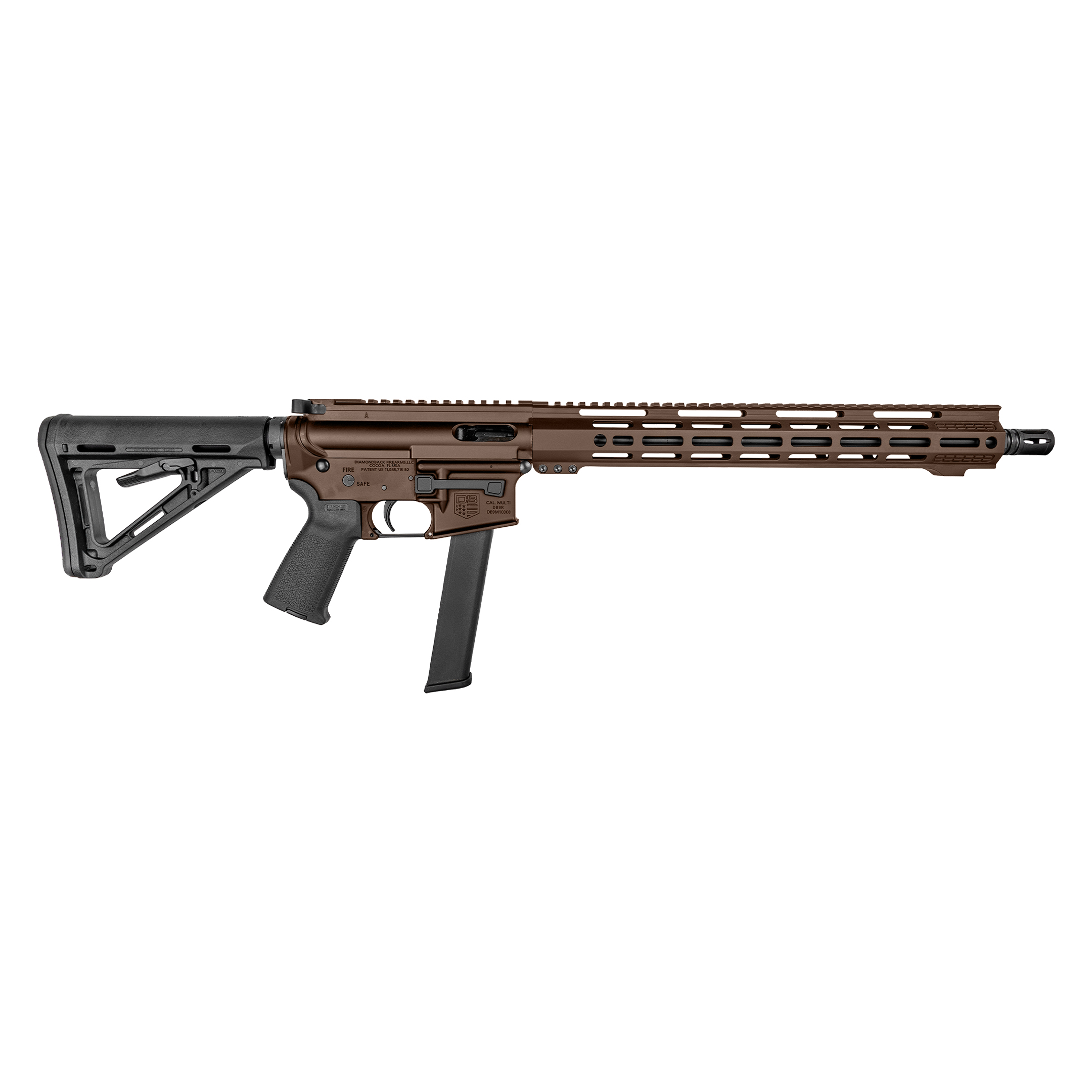DIAMONDBACK DB9R 9MM 16" W/15" MLOK RAIL W/FULL PI