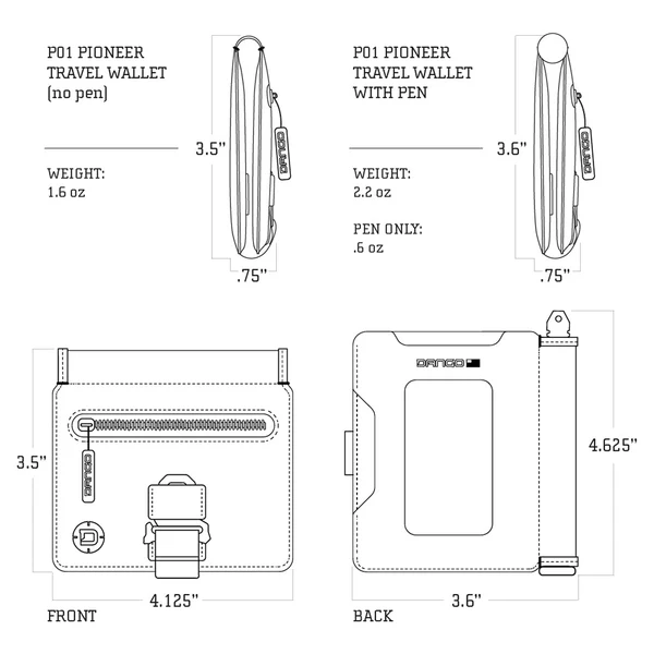DANGO P01 PIONEER TRAVEL WALLET D-TEX MATERIAL - Image 4